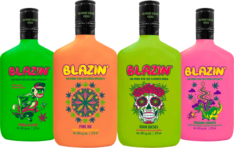 Blazin 4 bottles